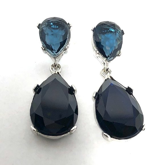 KENNETH JAY LANE, DOUBLE DROP TURQUOISE CRYSTAL - Picture 5 of 14